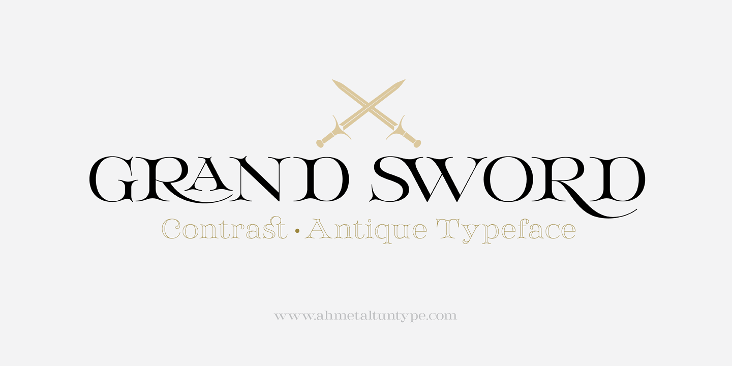Пример шрифта Grand Sword
